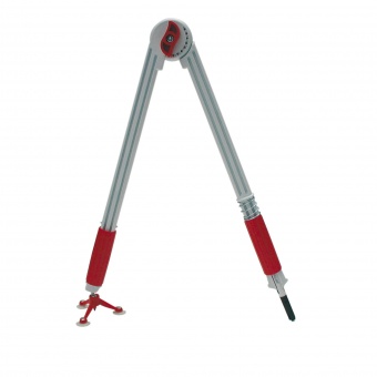 Zirkel Kunststoff weiß mit Dreifuß, Drehgriff, Grad- und cm- Teilung, 50 cm, 